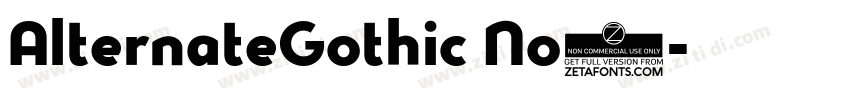 AlternateGothic No2字体转换